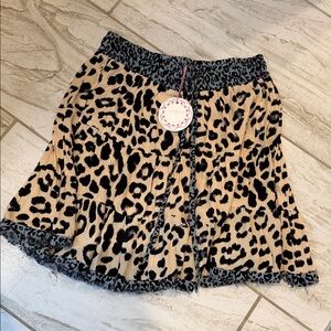 UmgeeLeopard Print Tiered Skirt